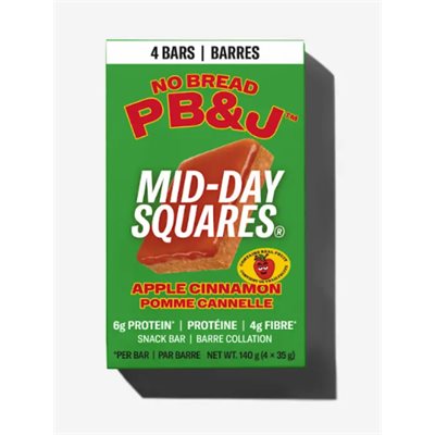Mid Day Square Pb&J Sans Pain Pomme Cannelle 4x35g