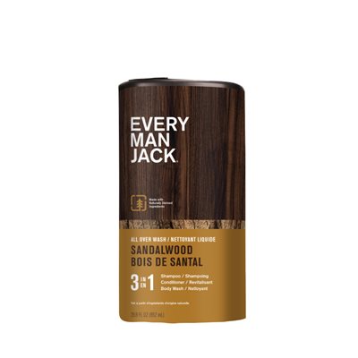 Every Man Jack 3-en-1 Corps & Cheveux - Santal 852ml