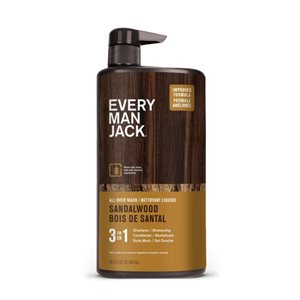 Every Man Jack 3-in-1 All Over Wash Sandalwood 852ml