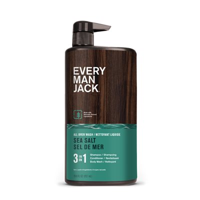 Every Man Jack 3-en-1 Corps & Cheveux - Sel de mer 852ml