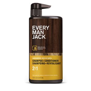 Every Man Jack 2-En-1 Bois De Santal Shampooing / Revitalisant 473Ml