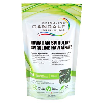 Gandalf Hawaiian Spirulina 400mg Veg Caps 150un