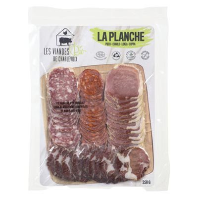 Charlevoix Organic La Planche (Coppa, Lonza, Pieux, Chorizo) 250 g
