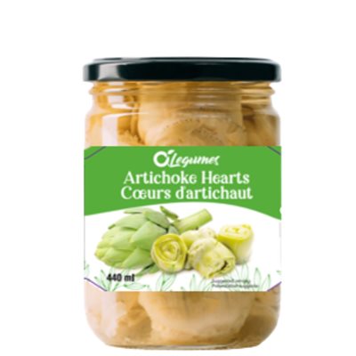 O'LEGUMES ARTICHOKE HEARTS 440ML