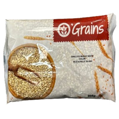 O'GRAINS SHELLED WHEAT WHITE COLOR 908g