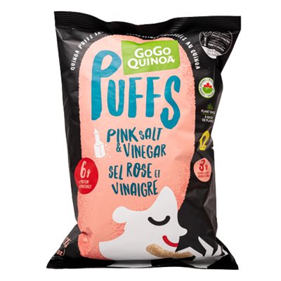 Gogo Quinoa Pink Salt & Vinegar Quinoa Puffs 113g