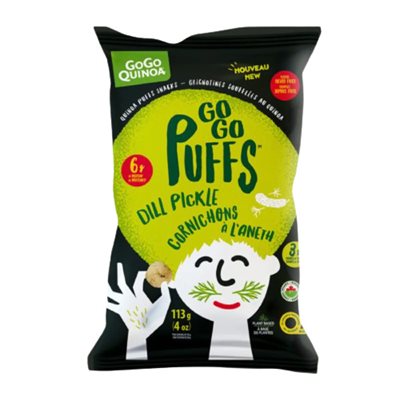 GoGo Quinoa Puff Snacks Dill Pickle 113g