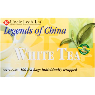 Uncle Lee's Tea Legends of China White Tea 100 Tea Bags Individually Wrapped 150 g 150g