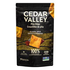 Cedar Valley Selections Pita Chips Classic Spice 180 g 