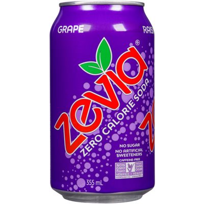 Zevia Soda Zéro Calorie Raisin 355 ml