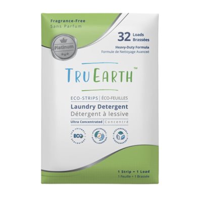 Tru Earth Eco-Strips Laundry Detergent Fragrance Free 32loads