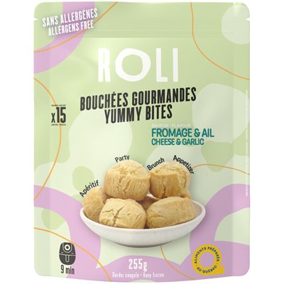 Roli Yummy Bites - Plant Based Cheese And Garlic 255g