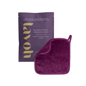 Lavoh Reusable Makeup Remover Face Cloth – Large – Plum 1un