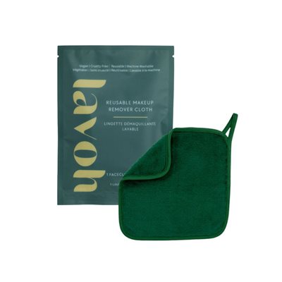 Lavoh Reusable Makeup Remover Face Cloth – Large – Emerald 1un