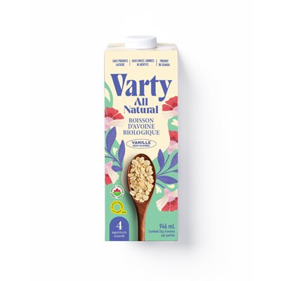 Varty Boisson Avoine Vanille Non Sucrée Bio 946Ml