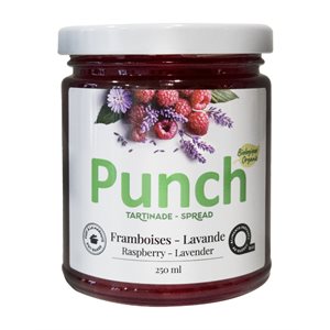 Punch Organic Raspberry And Lavender Spread 250ml
