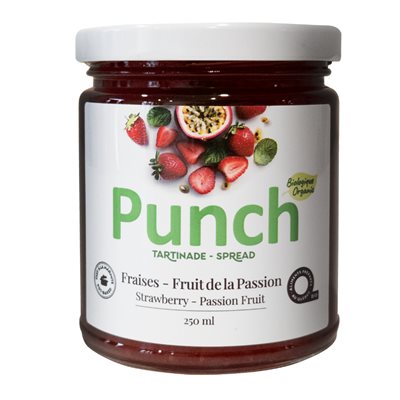 Punch Organic strawberry And Passion Fruit Spread 250ml