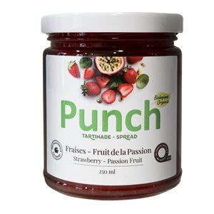 Punch Organic strawberry And Passion Fruit Spread 250ml