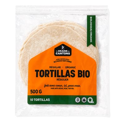 Les Grains De Cantons Tortillas Bio. Régulier 500G