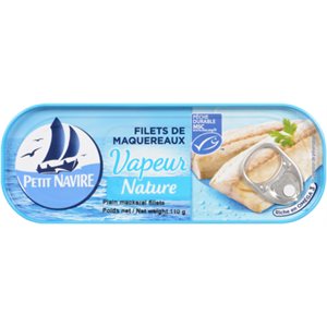 Petit Navire Filets de Maquereaux Vapeur Nature 110 g