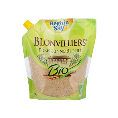 Beghin Say Blonvilliers Pure Organic Blond Cane Sugar 500g