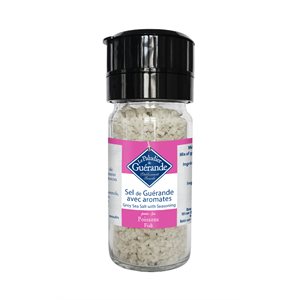 Le Paludier Sel de mer gris avec assaisonnement pour poisson (moulin) 70 g