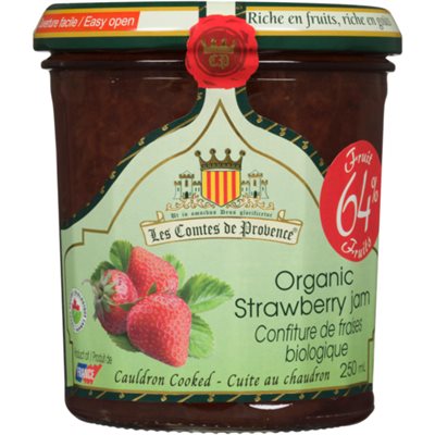 Les Comtes de Provence Strawberry Jam Organic 250 ml 250 ml