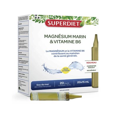 Superdiet - Magnésium Marin Et Vitamine B6 - 20X15Ml