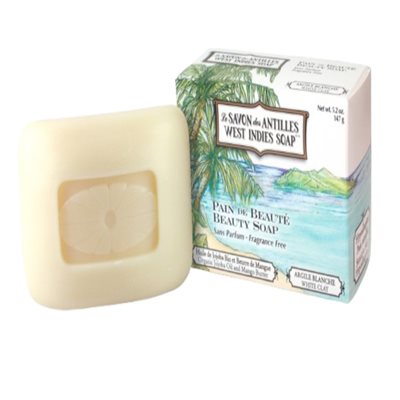 Savons Des Antilles Savon Argile Blanche Sans Parfum 147g