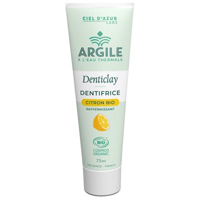 Ciel D'azur Dentrifice Argile blanche Citron BIO