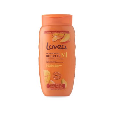 Lovea Shampoo – Wavy, Curly & Coily Hair – Mango Extract & Amino Acids – 250 Ml