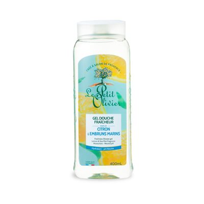 Le Petit Olivier Gel Douche Fraîcheur - Parfum Citron & Embruns Marin - 400Ml