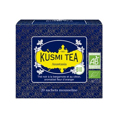 KUSMI Anastasia thé noir Bio - Boîte x 20 sachets 40g KUSMI Anastasia thé noir Bio - Boîte x 20 sachets 40g