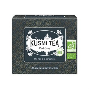 KUSMI Earl Grey black tea Organic - Box x 20 teabags 40g