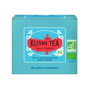 KUSMI Prince Vladimir black tea Organic - Box x 20 teabags 40g