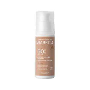 Biarritz Organic Tinted face sun cream Beige SPF50 50ml