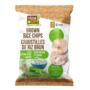 Rice Up! Croustilles de riz brun S-G crème sure et oignon 120g