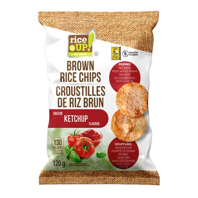 Rice Up! Croustilles de riz brun S-G ketchup 120g