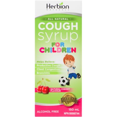 Herbion Naturals Cough Syrup for Children Natural Cherry Flavour 150 ml 