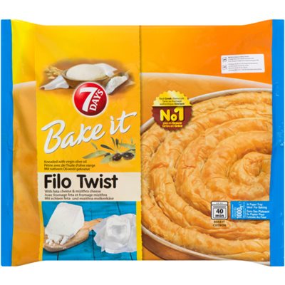 7 Days Bake It Filo Twist with Feta Cheese & Mizithra Cheese 1000 g 1KG