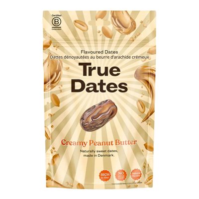 True Dates Flavoured Date Snacks Creamy Peanut Butter 100g