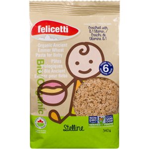 Felicetti Organic Ancient Emmer Wheat Pasta for Baby Stelline from 6 Months 340 g 340g