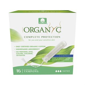 Organyc Compact 16 Tampons Super