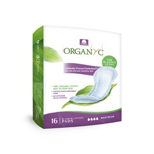 Organyc - Serviettes incontinence légère 16un