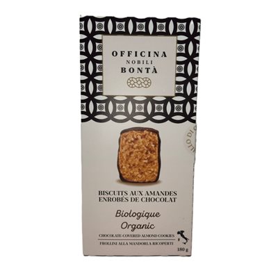 Officina Nobili Bonta - Organic Chocolate-Covered Almond Cookies 180G