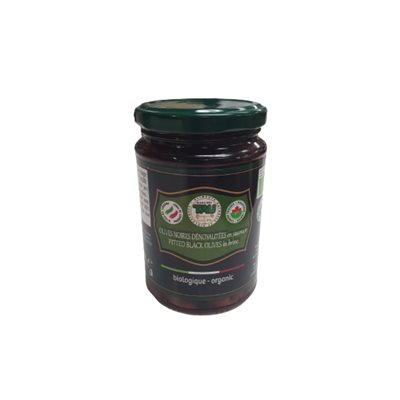 Tau organic Pitted Black Olives in Brine 280g e