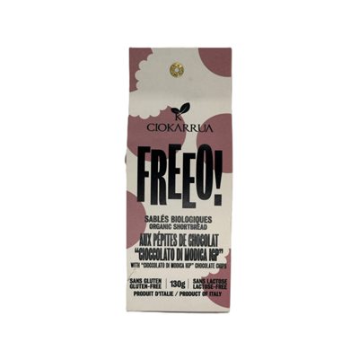 Freeo - Organic Shortbread With "Cioccolato Di Modica Igp" Chocolate Chips 130G