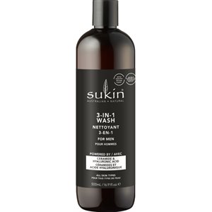Sukin Nettoyant 3-En-1 Pour Hommes - 500 Ml